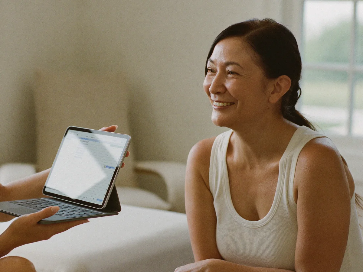 Private wellness consultation focused on personalized weight-loss goals